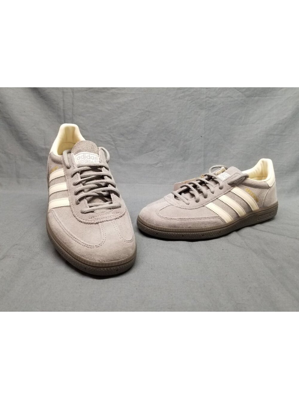 Adidas Handball Spezial Grey Gold Men's JI4486 Size 10 NEW NO BOX!